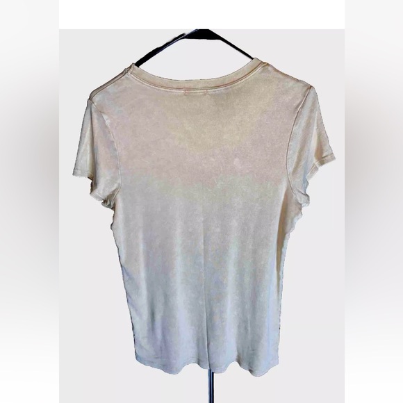 XCIT u.s.a. Ladies Causal Comfy Vintaged Weathered Tee XL Beige Sun Bleached - Picture 5 of 5